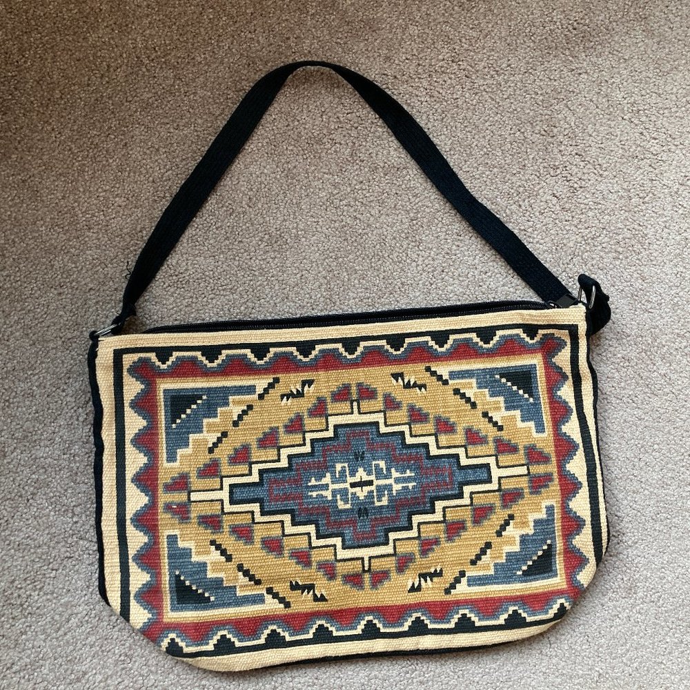 Aztek/boho book/tote bag with zipper